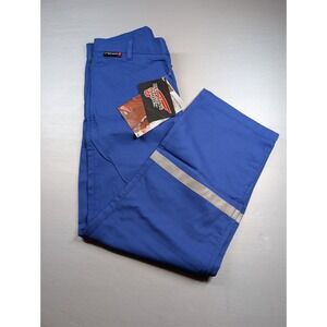 RED WING FR Work Pants Mens 34x30 Blue Cotton Nylon Reflective Safety NWT